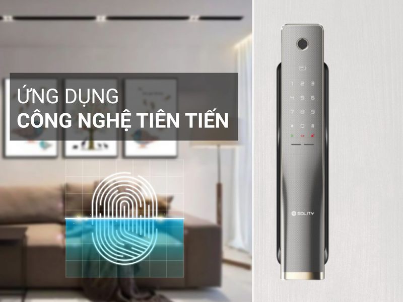 khóa cửa vân tay Solity GP-4000BK công nghệ hiện đại