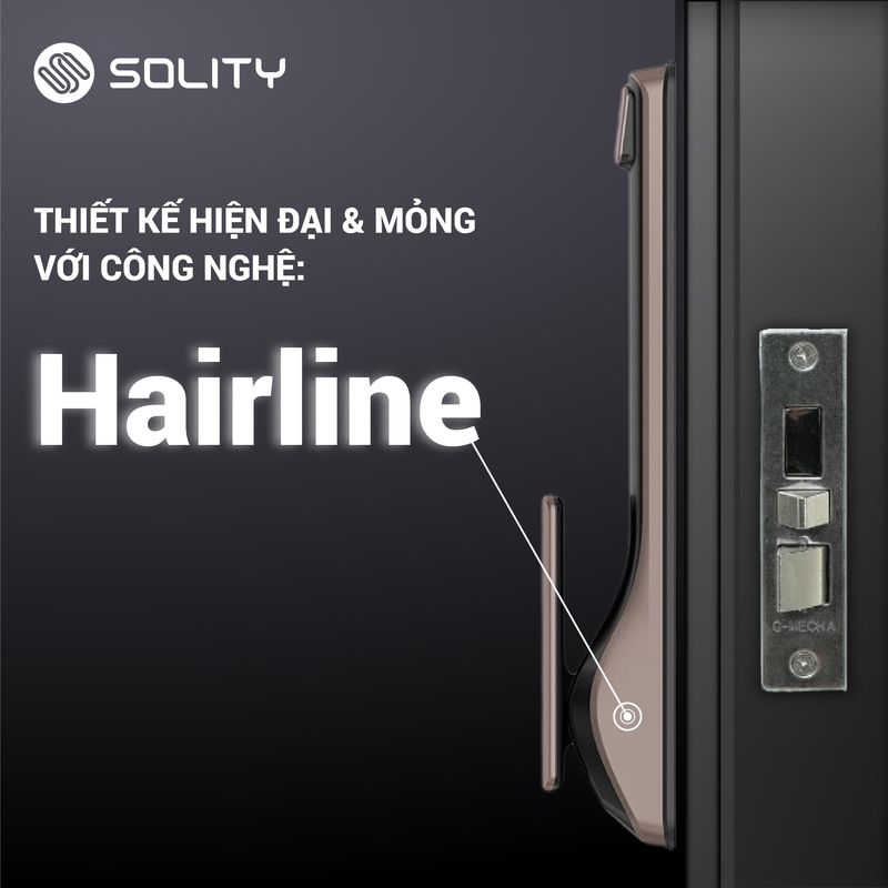 Khóa cửa điện tử vân tay GSP-2000BK thiết kế mỏng với công nghệ tiên tiến