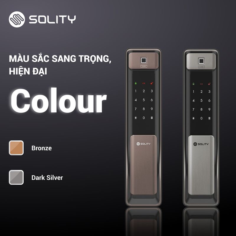 Khóa cửa điện tử vân tay GSP-2000BK gam màu hiện đại, sang trọng