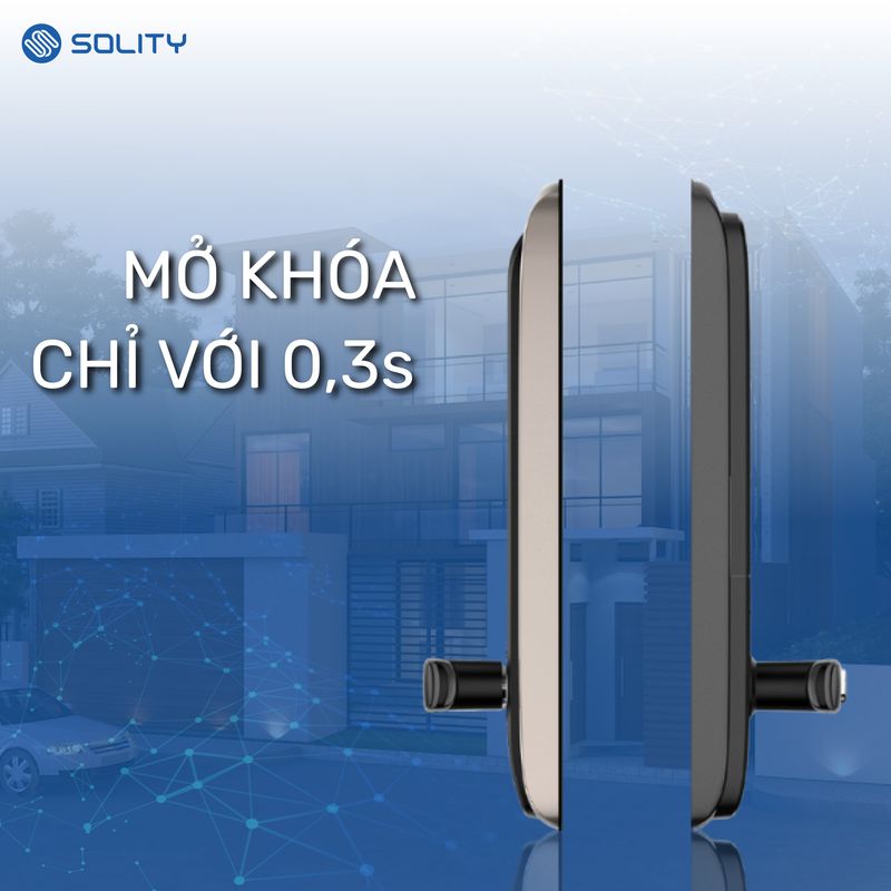 Khóa cửa vân tay Solity GM-6000BK mở khóa nhanh chóng