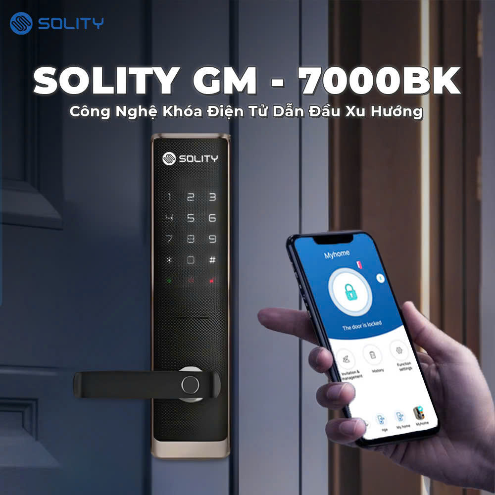 Khóa Cửa Vân Tay Solity GM-7000BK Khóa Cửa Vân Tay Solity GM-7000BK